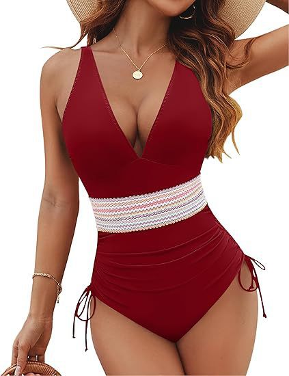 Maillot de bain une pièce pour femme avec taille ajustable et décolleté plongeant berg-feldt