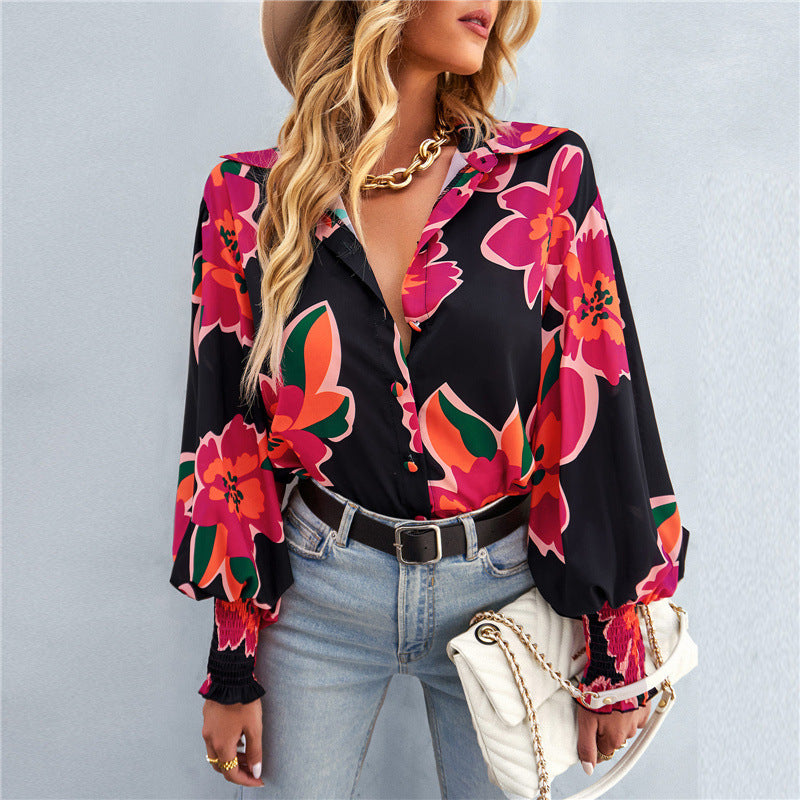 Blouse pour femme à imprimé floral et manches cloche berg-feldt