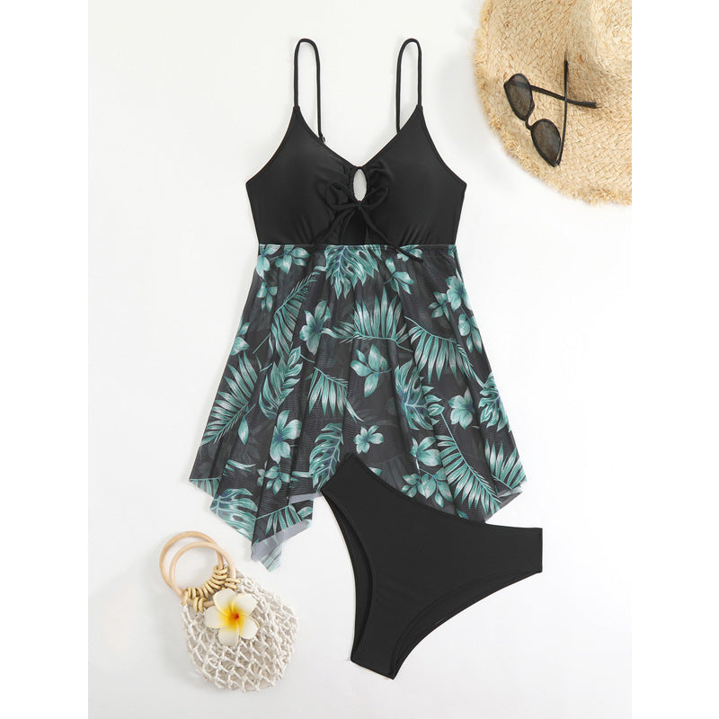 Berg-Feldt Maillots de bain femme : Tunique et bikini à motifs floraux