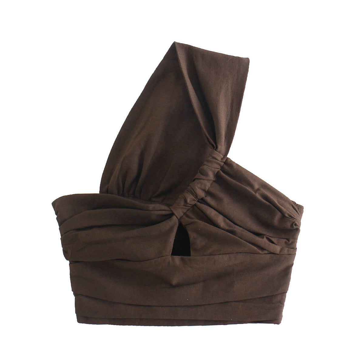 Women's Asymmetrical Ruffle Crop Top by berg-feldt