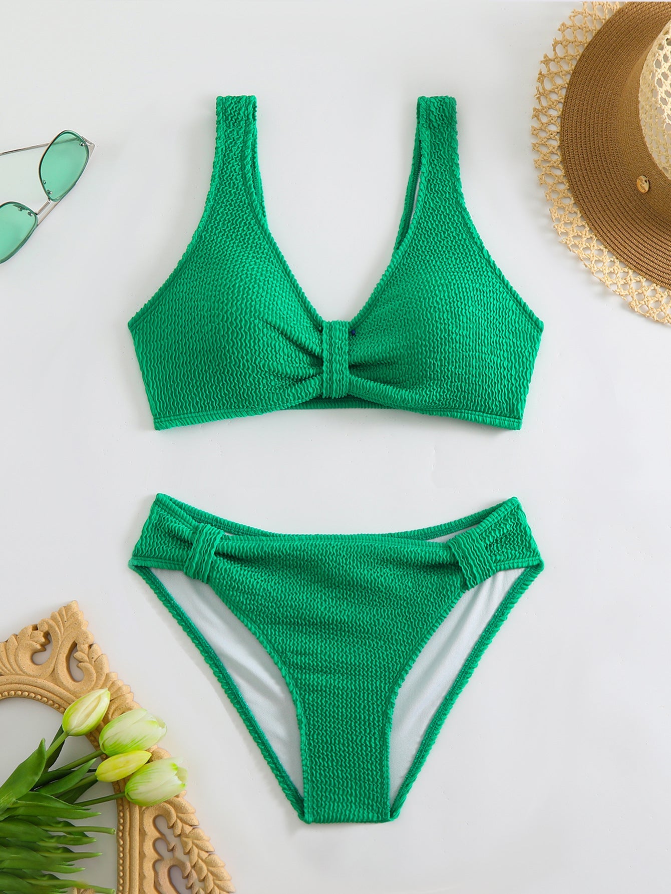 Ensemble bikini femme Berg-Feldt, coupe haute et texturé