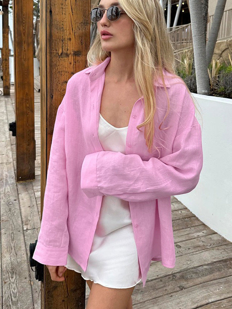 Leichte Damen-Leinenbluse im lässigen Stil von berg-feldt