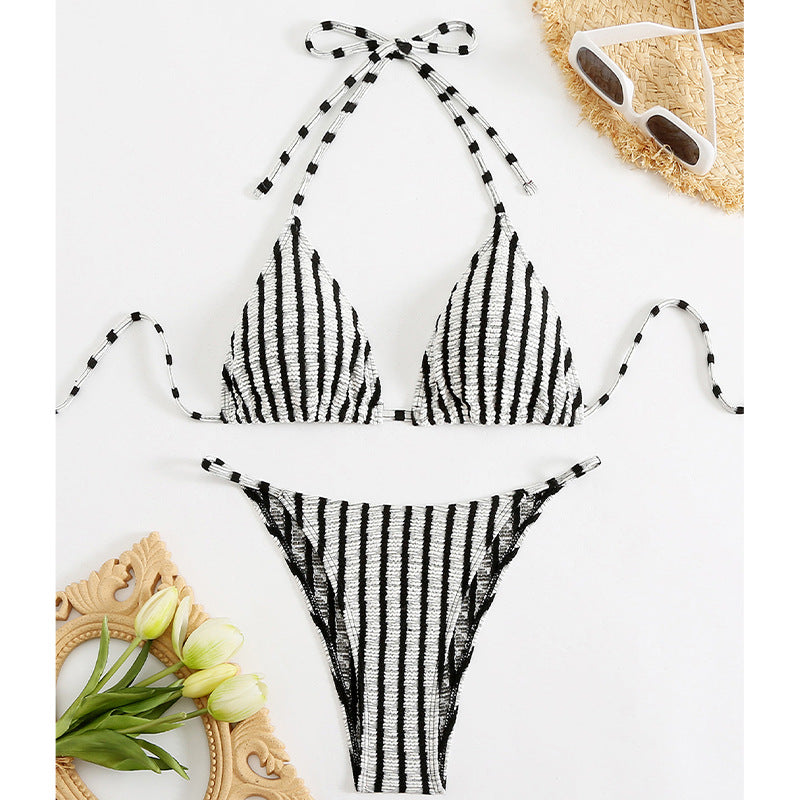 Berg-Feldt Ensemble Bikini Femme, Triangle, Rayé