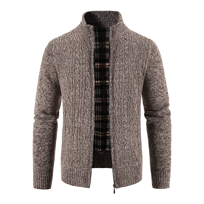 Cardigan pour homme avec col montant et motif texturé Berg-Feldt