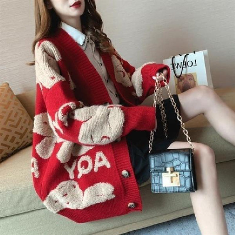 Cardigan en grosse maille pour femme avec motif ludique et coupe confortable Berg-Feldt