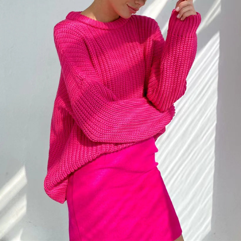 Damen Oversized Strickpullover mit strukturiertem Muster Berg-Feldt