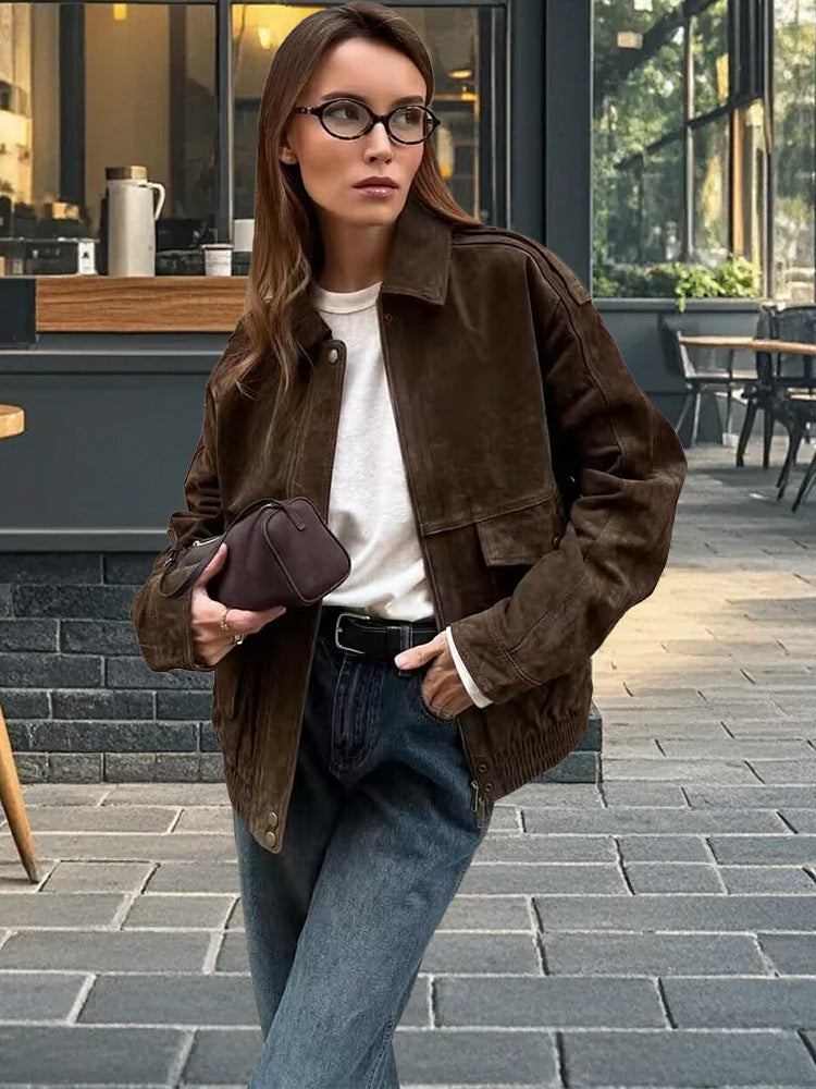 Veste en daim décontractée et tendance pour femme Berg-Feldt