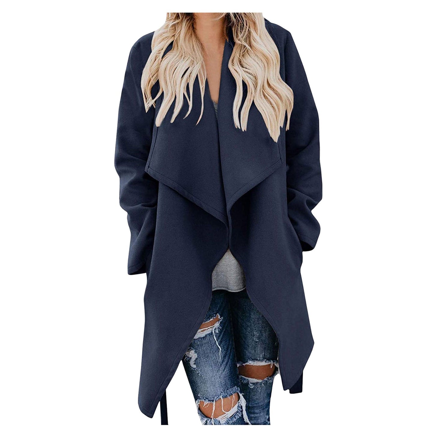 Long blazer élégant pour femme, coupe décontractée et détails soignés, par berg-feldt