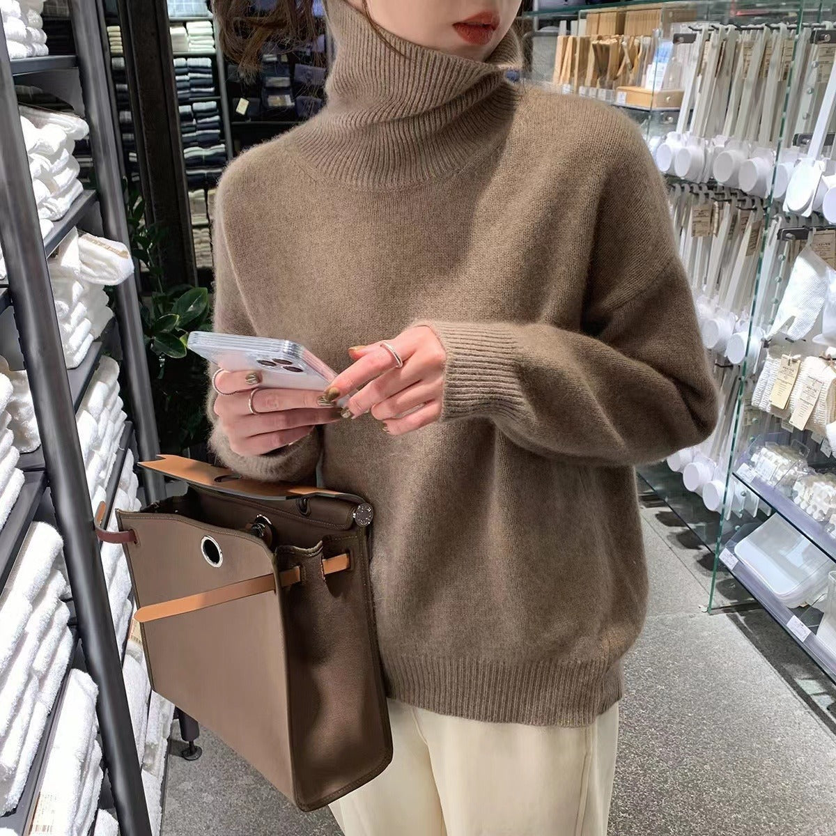 Pull Col Roulé Femme Berg-feldt en Maille Douce
