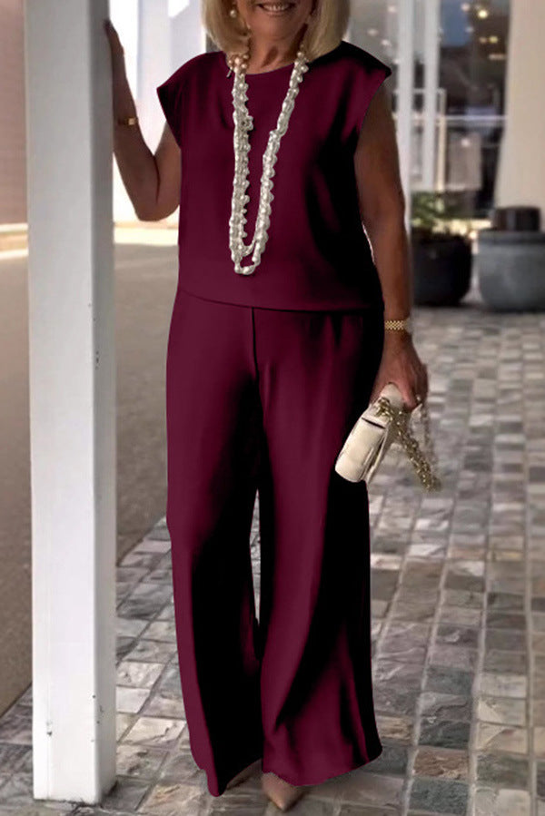 Elegantes Damen Zweiteiler-Outfit aus fließendem Material im weiten Schnitt von berg-feldt