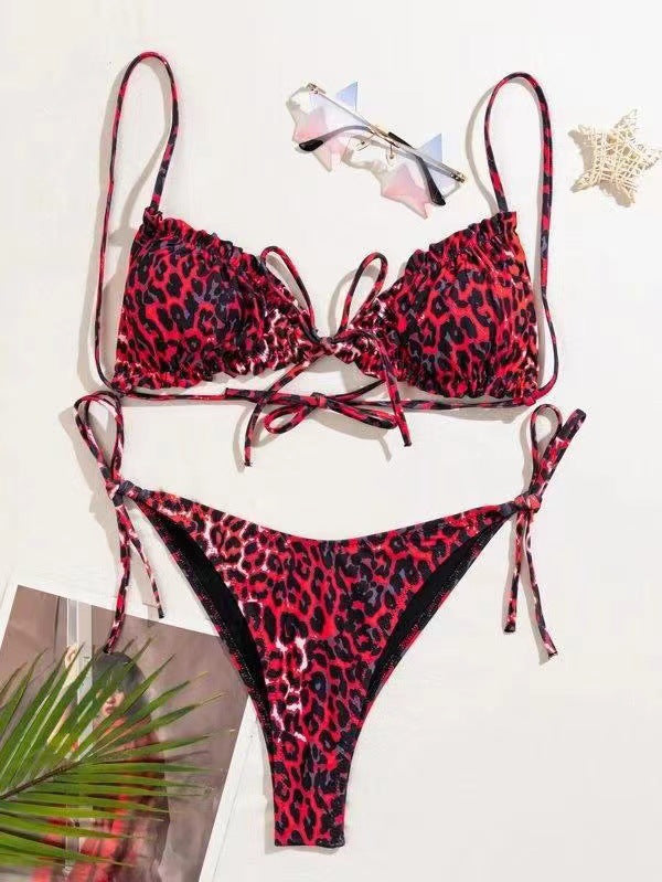 Haut et bas de bikini léopard ajustables pour femme par berg-feldt