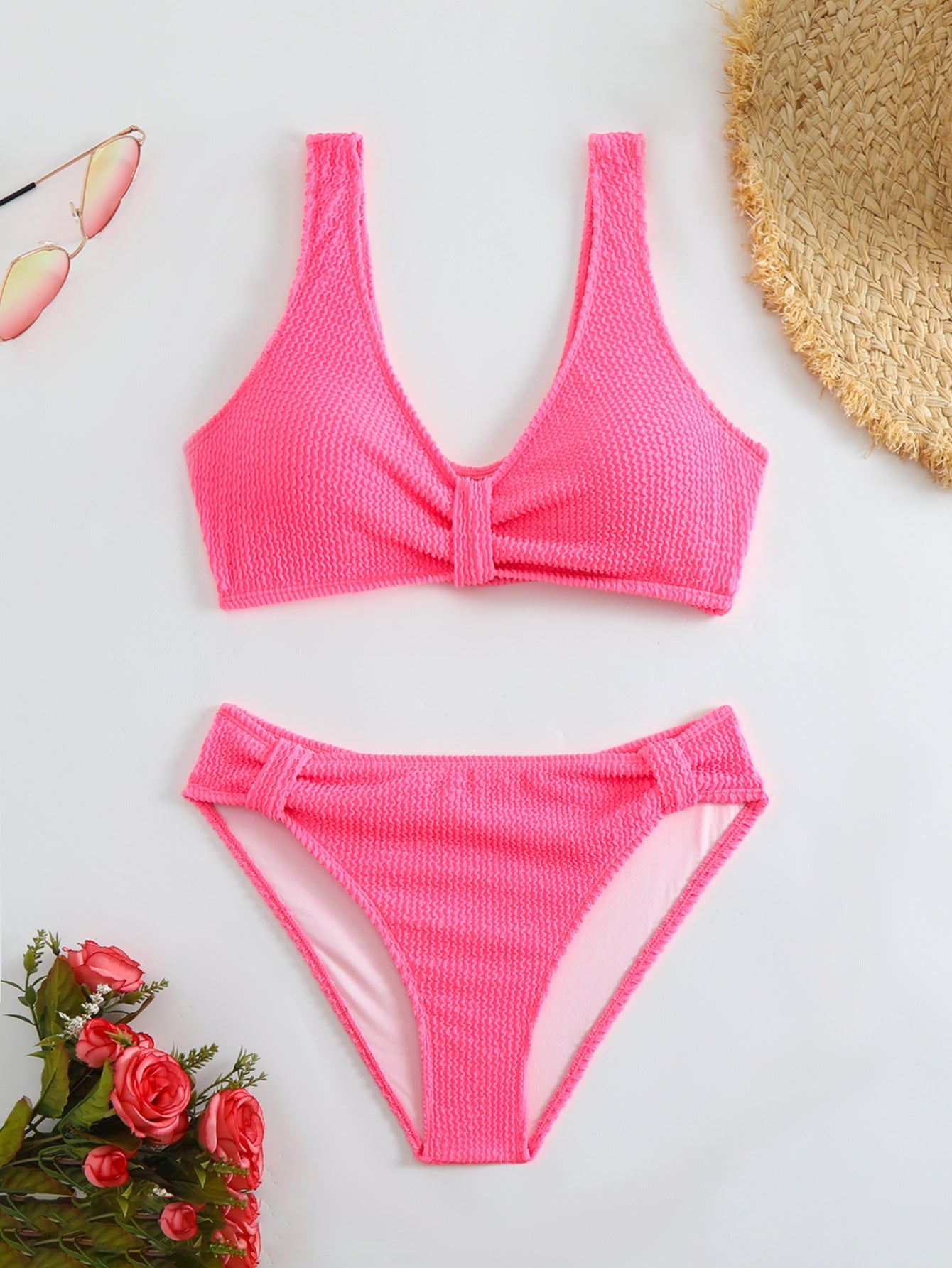 Ensemble bikini femme Berg-Feldt, coupe haute et texturé