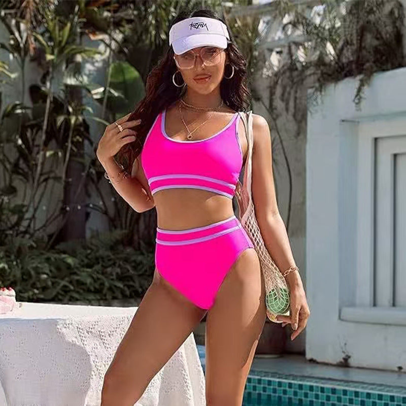 Sport-Bikini für Damen mit hohem Bund und farblichen Akzenten von berg-feldt
