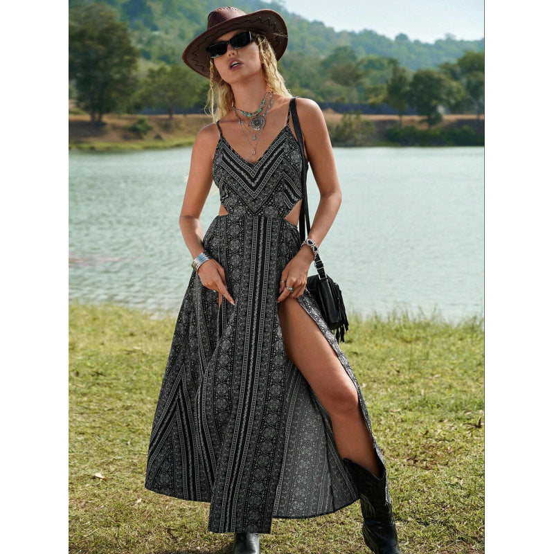 Robe longue bohème pour femme avec fentes latérales, de berg-feldt