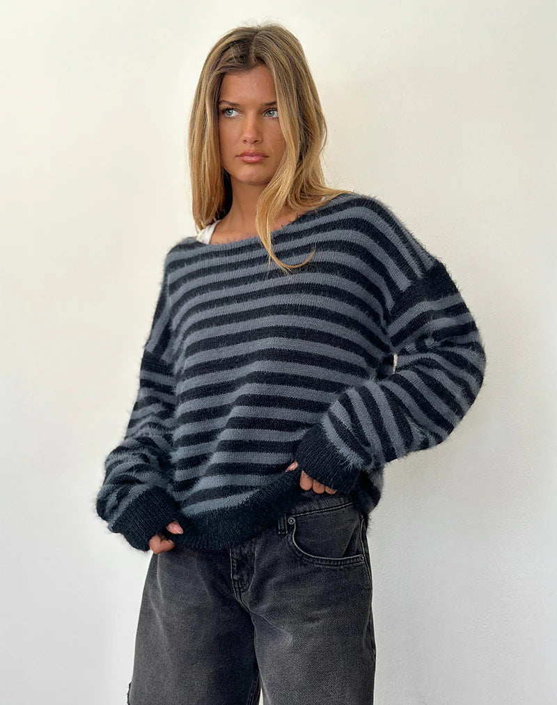 Pull-over rayé coupe décontractée pour femme Berg-Feldt