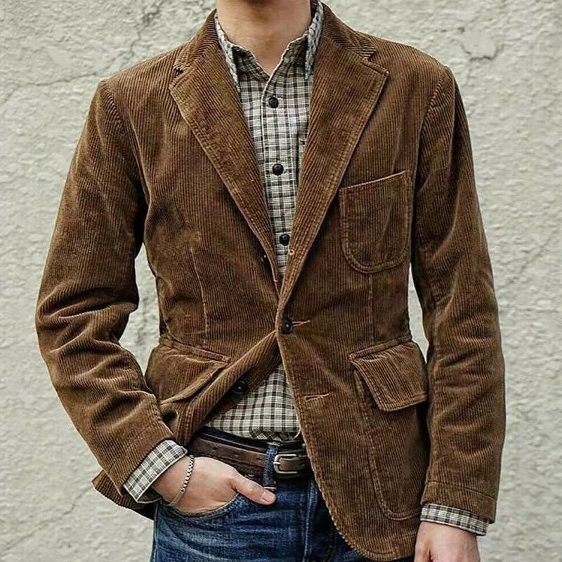 Herren modischer Cordblazer mit mehreren Taschen und eleganter Passform Berg-Feldt