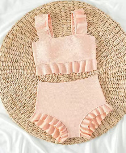 Berg-Feldt Ensemble Maillot de Bain Femme avec Volants, Taille Haute
