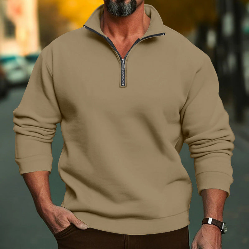 Sweat-shirt homme en molleton mi-zippé Berg-Feldt