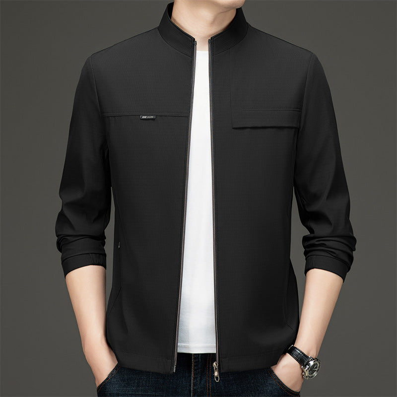Herren elegante und sportliche Übergangsjacke mit Stehkragen Berg-Feldt