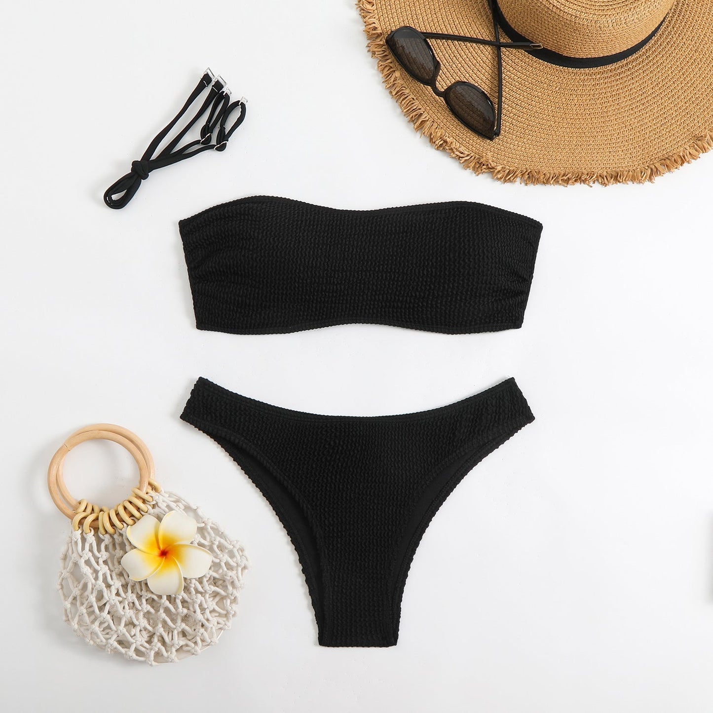 Haut de bikini bandeau structuré de coupe classique pour femme par berg-feldt