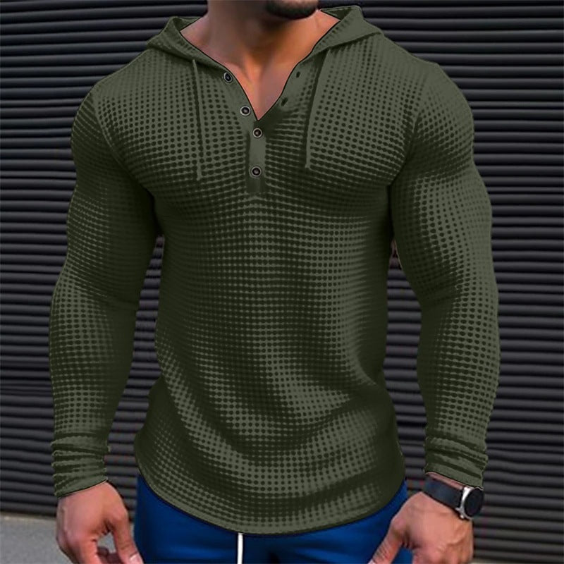 Herren Hoodie mit strukturiertem Design und Kragen Berg-Feldt