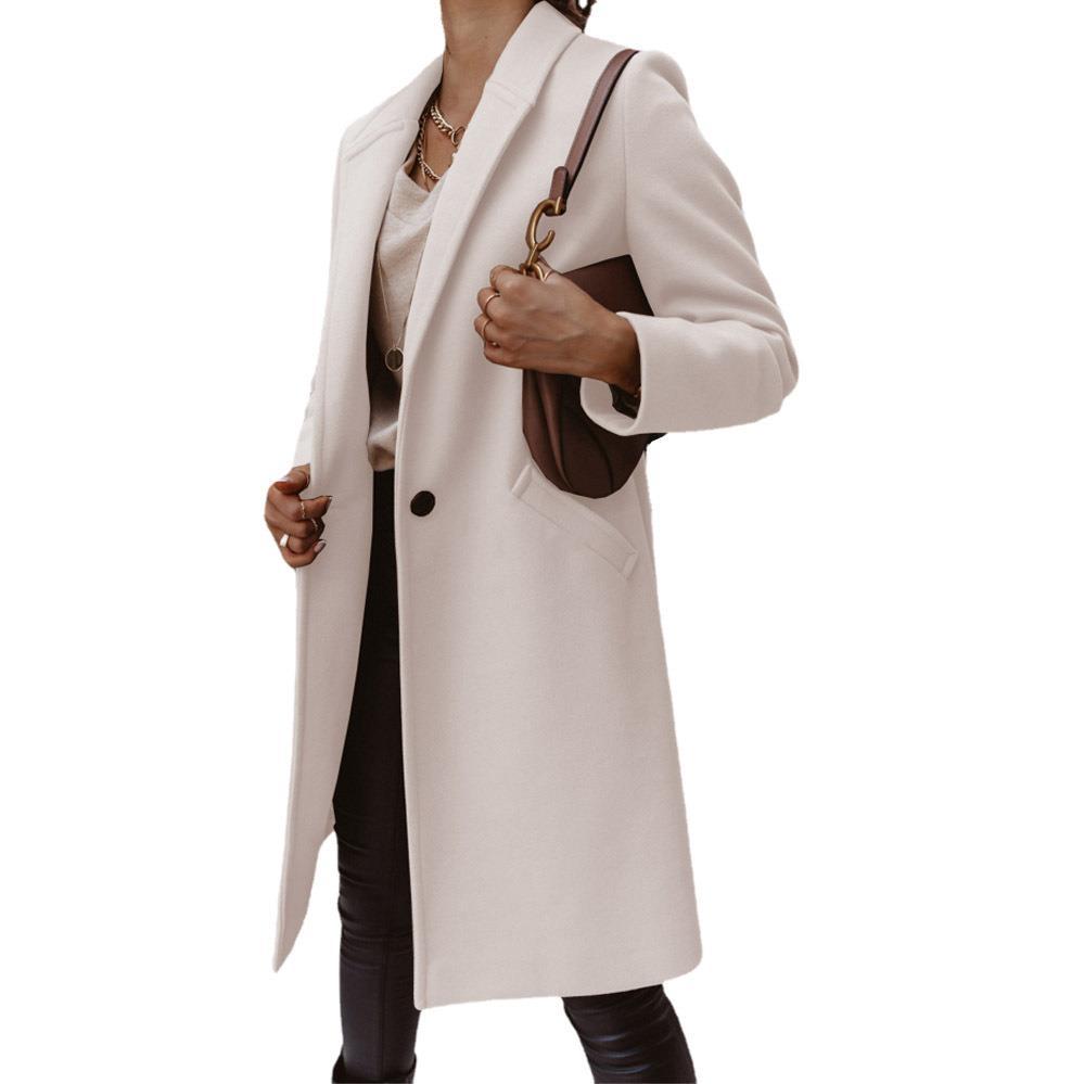 Manteau long élégant pour femme, coupe slim, avec poches profondes Berg-Feldt