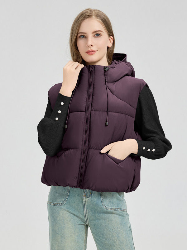 Gilet matelassé pour femme avec capuche amovible et poches latérales Berg-Feldt