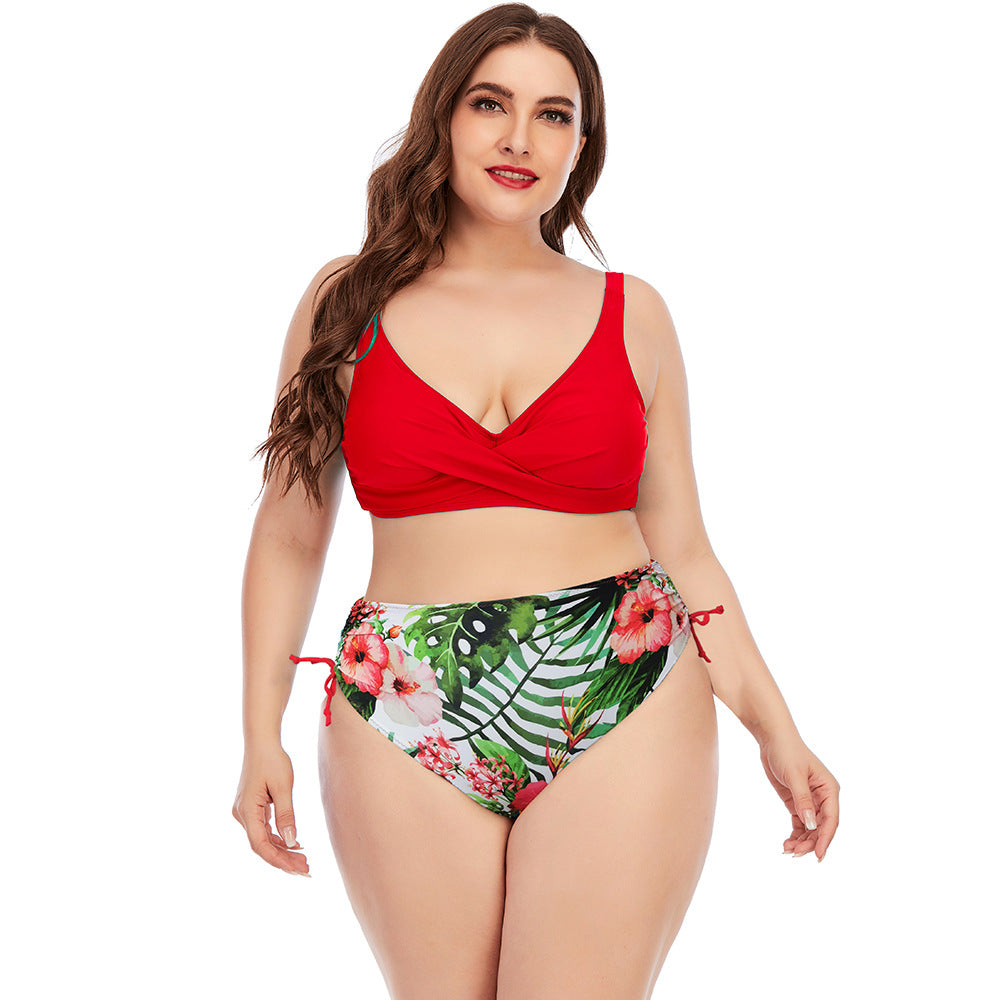 Haut de bikini Berg-Feldt pour femme : Encolure cache-cœur froncée et taille haute