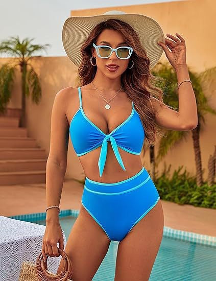 Berg-Feldt Ensemble de bikini pour femme, taille haute, découpes (1750840290)