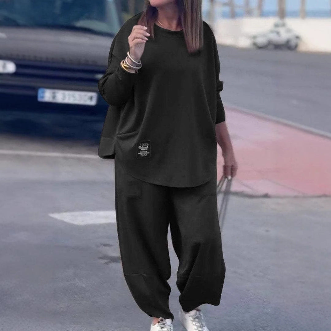 Bequemes Damen-Loungewear-Set mit weitem Oberteil und bequemer Hose von berg-feldt