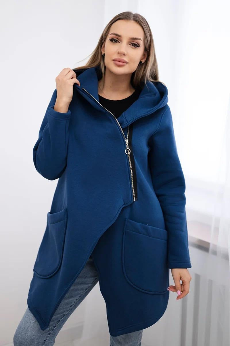 Berg-Feldt | Sweat à capuche zippé en polaire mi-longue