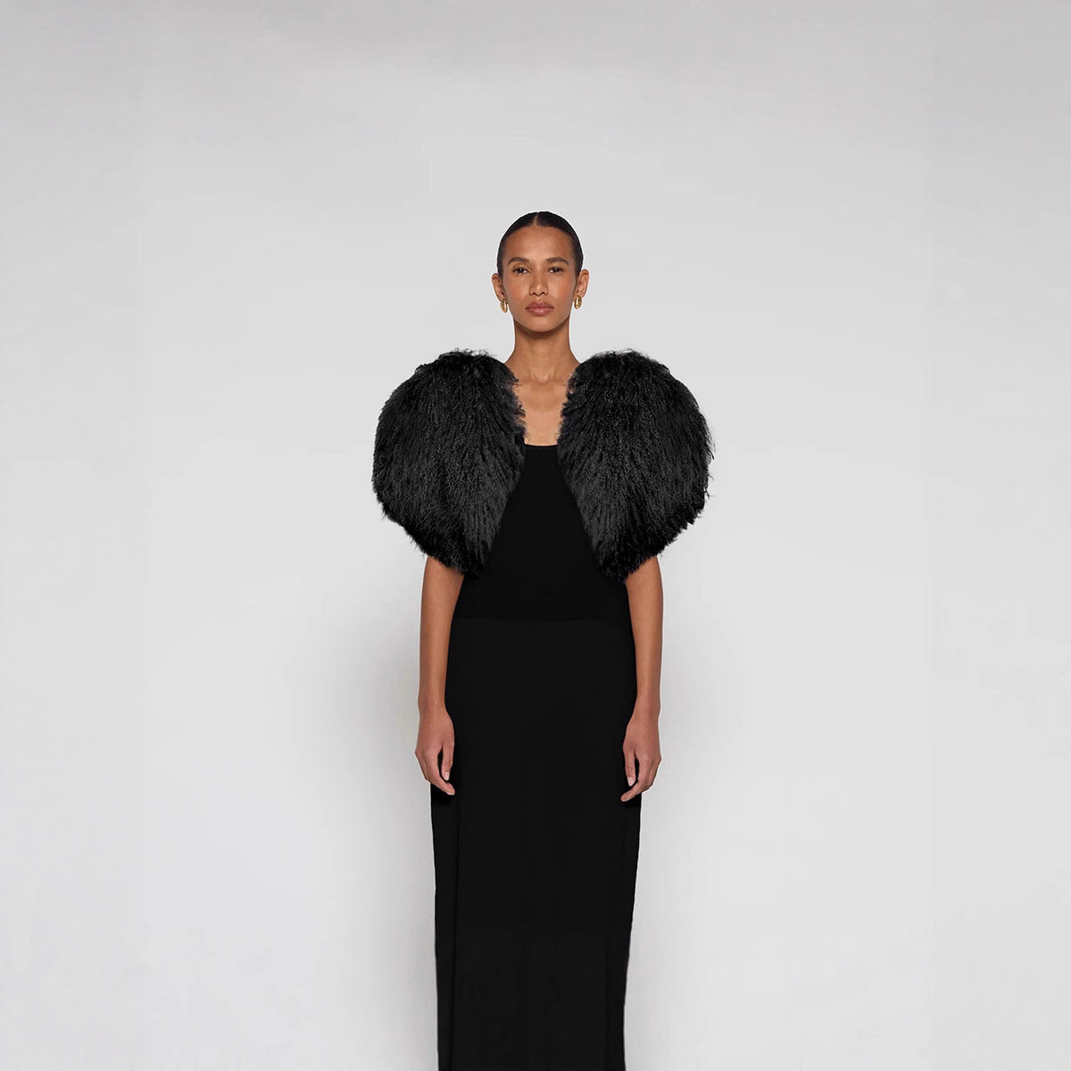 Damen Extravagante Kunstpelzjacke im Volumenstil Berg-Feldt