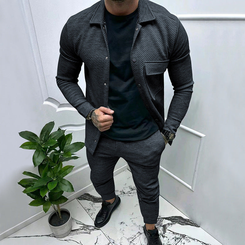 Ensemble décontracté pour homme avec haut texturé et coupe confortable Berg-Feldt