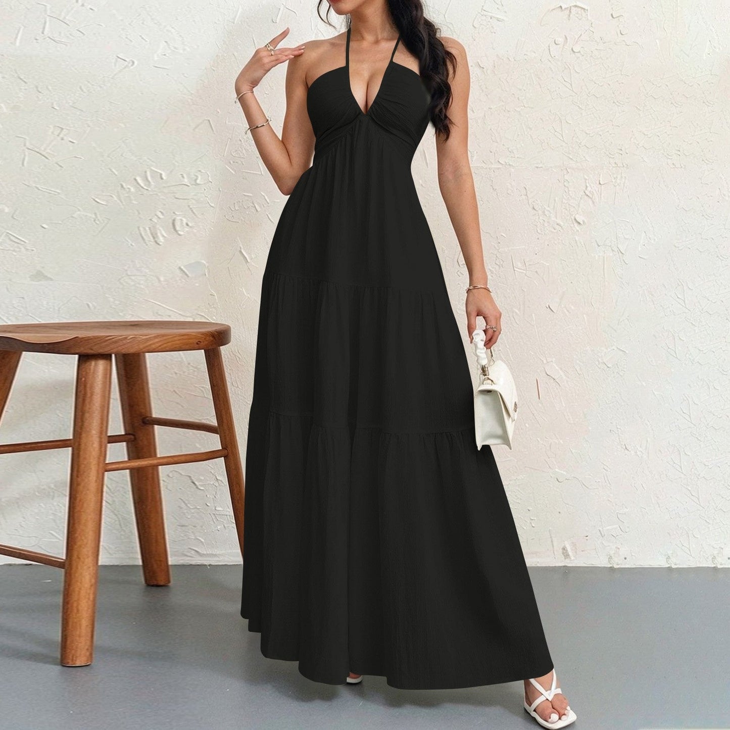 Robe longue fluide pour femme avec décolleté plongeant Berg-Feldt