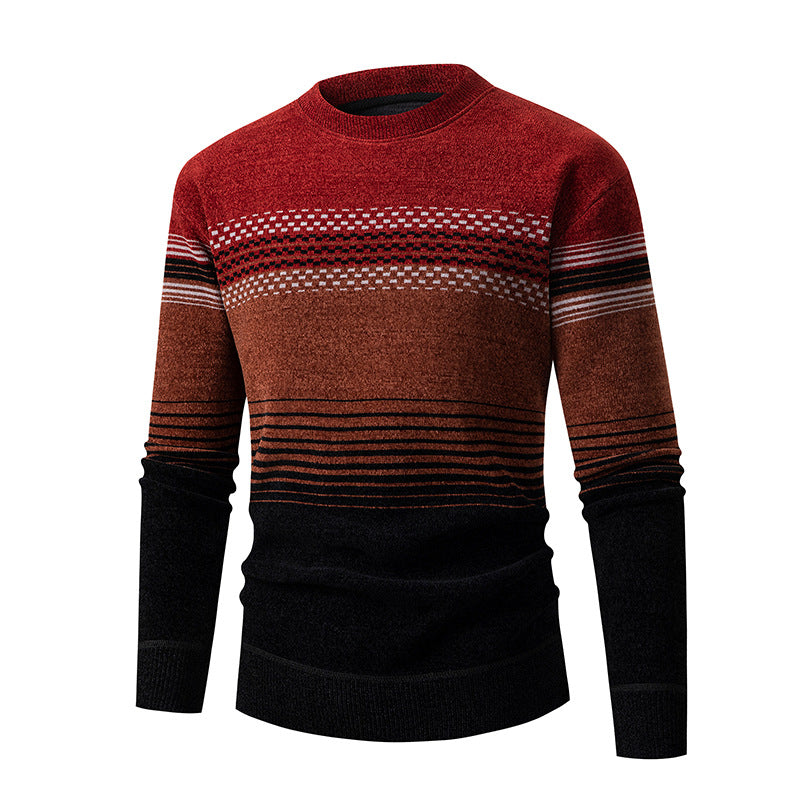 Pull-over de mode pour hommes avec motif texturé unique et motif multicolore Berg-Feldt