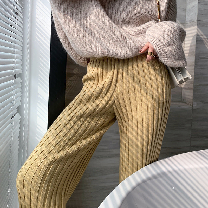 Pantalon pour femme, maille côtelée, berg-feldt