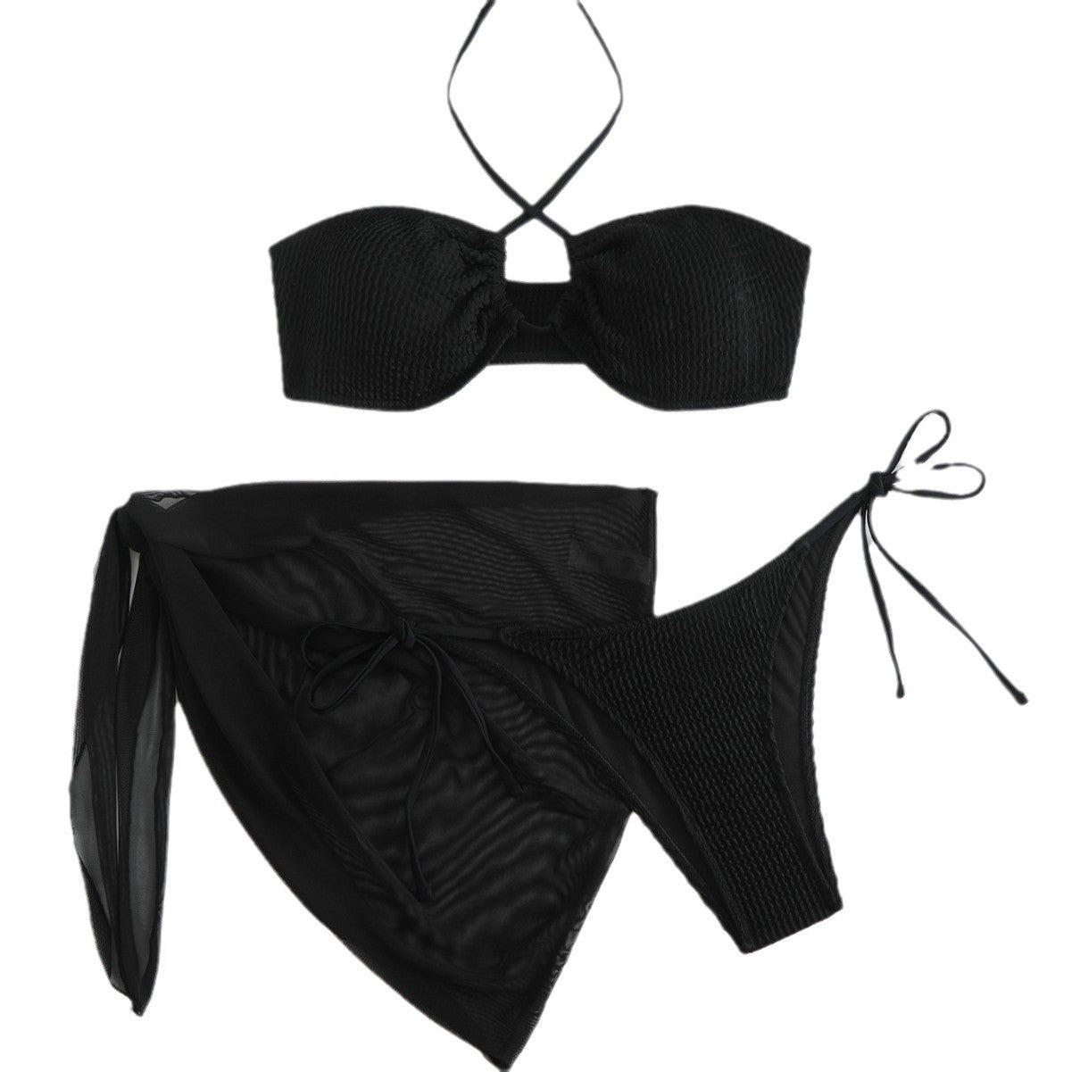 Ensemble de bikini pour femme Berg-Feldt avec haut bandeau et paréo