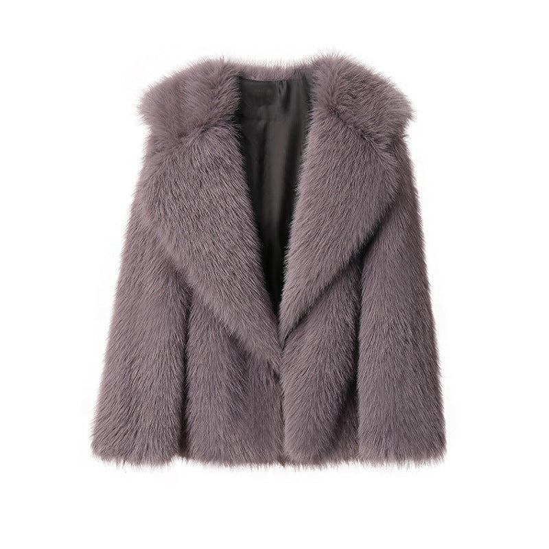 Veste en fausse fourrure douillette et tendance pour femme avec revers élégant Berg-Feldt