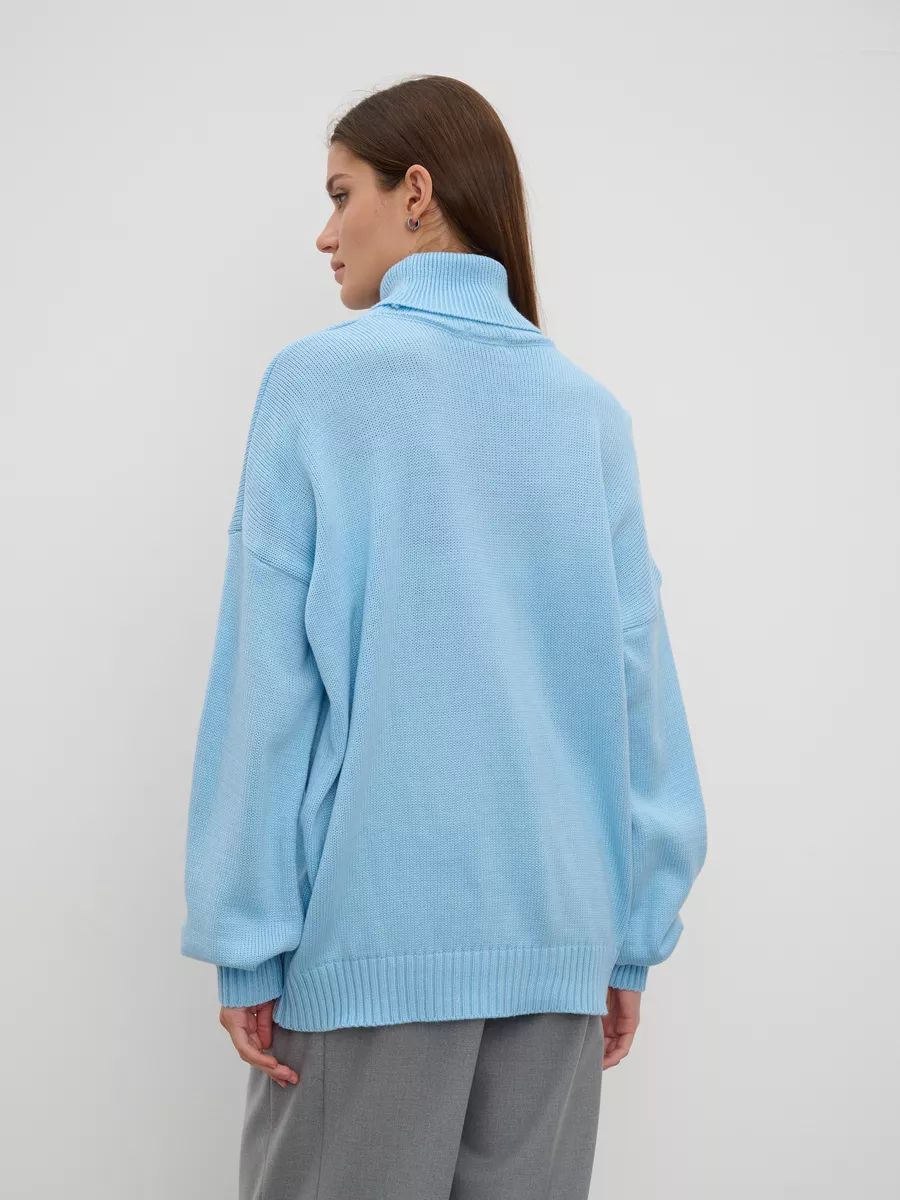 Grand pull en maille col montant avec fentes latérales berg-feldt pour femme