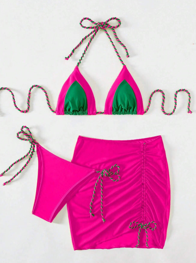 Ensemble bikini pour femme avec jupe paréo tendance et lacets fantaisie de berg-feldt