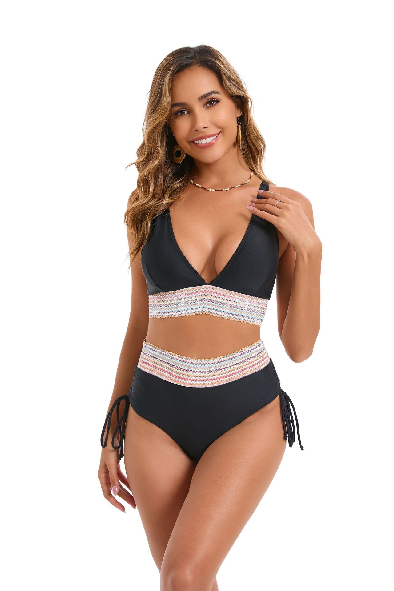 Ensemble de bikini taille haute et à lacets ajustables pour femme par berg-feldt