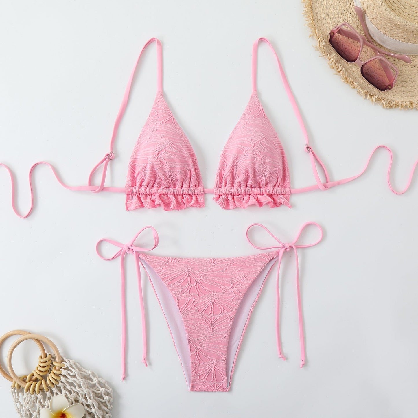 Ensemble bikini à volants et bretelles réglables de berg-feldt