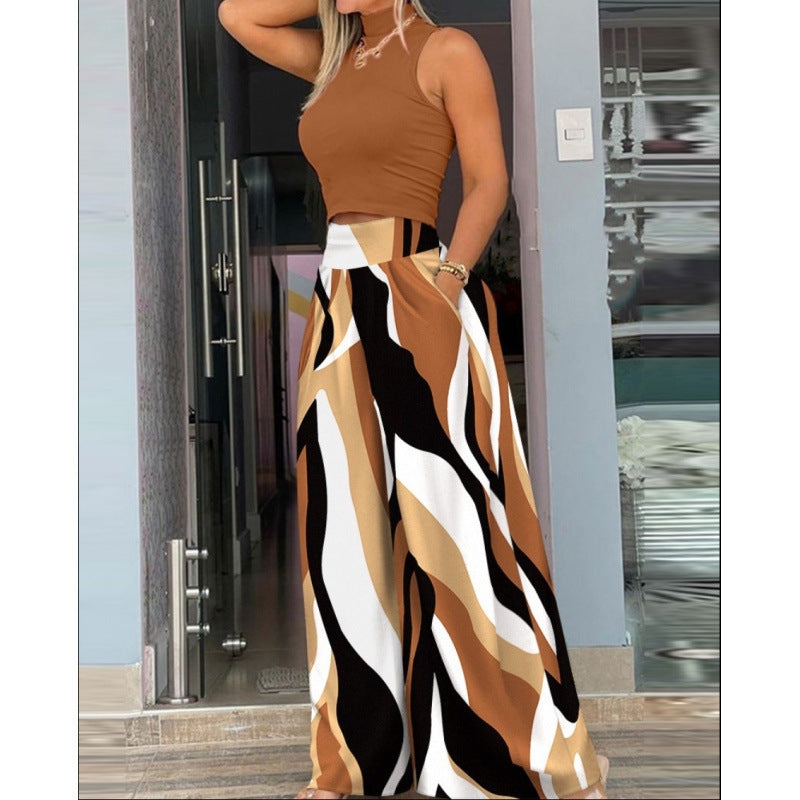Élégante robe longue pour femme avec mélange de motifs tendance par berg-feldt