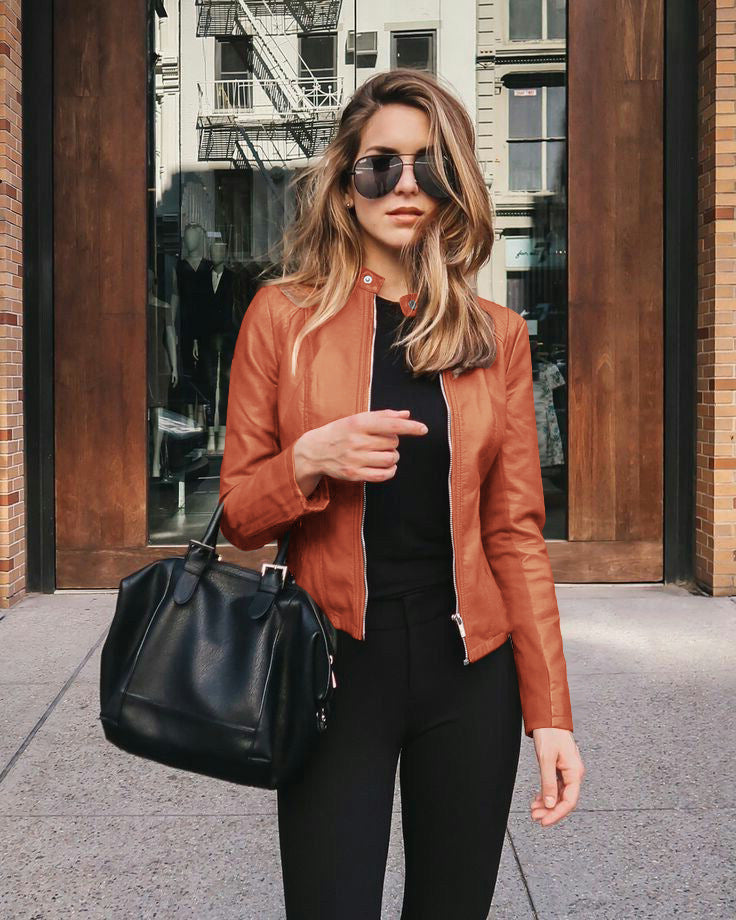 Berg-Feldt | Veste Biker Femme au Chic Urbain et au Design Intemporel