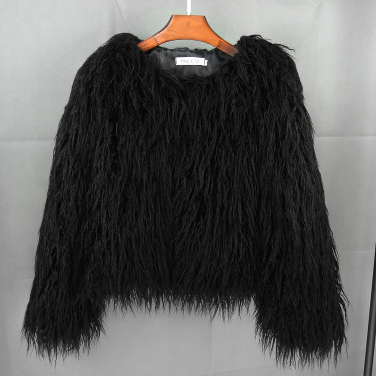Veste en fausse fourrure moelleuse coupe ample et design volumineux Berg-Feldt pour femme