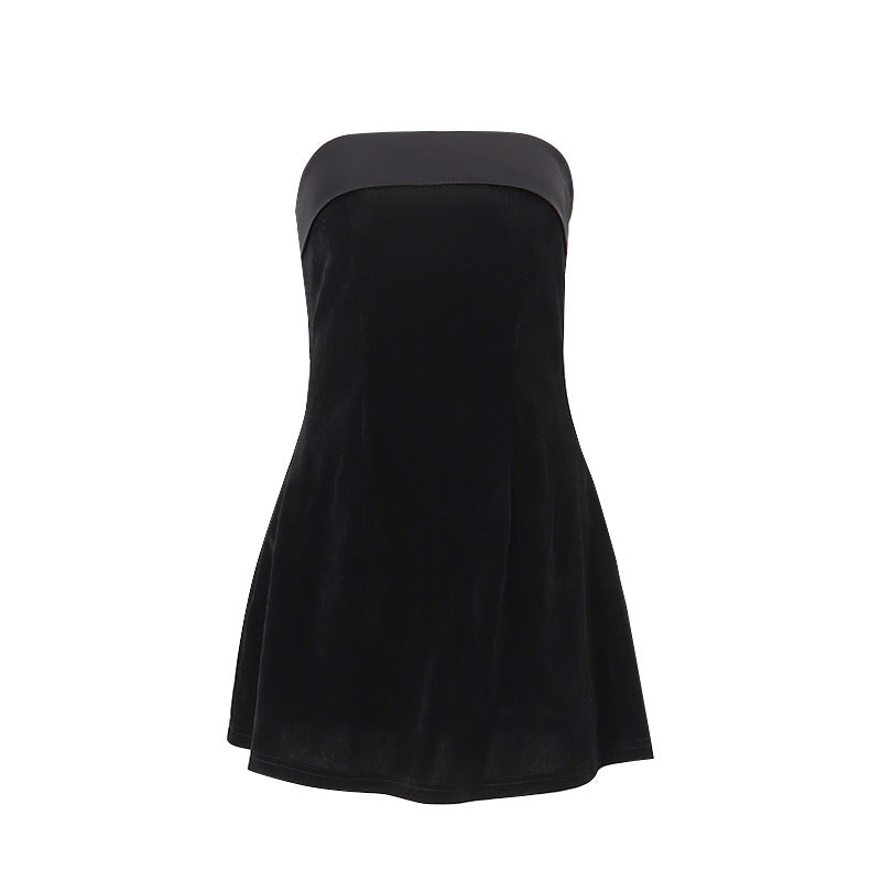 Robe de cocktail soyeuse pour femme, épaules dénudées, par berg-feldt