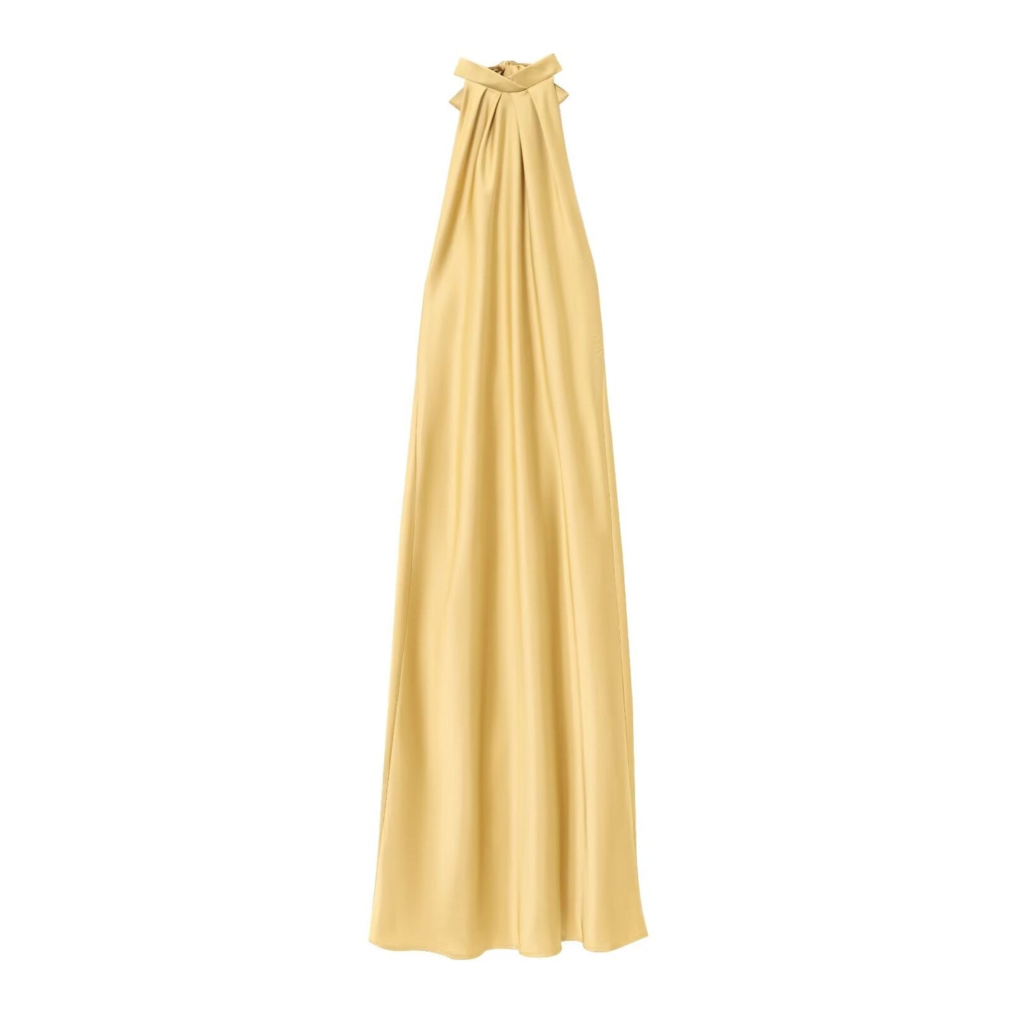 Robe longue en satin à col halter berg-feldt