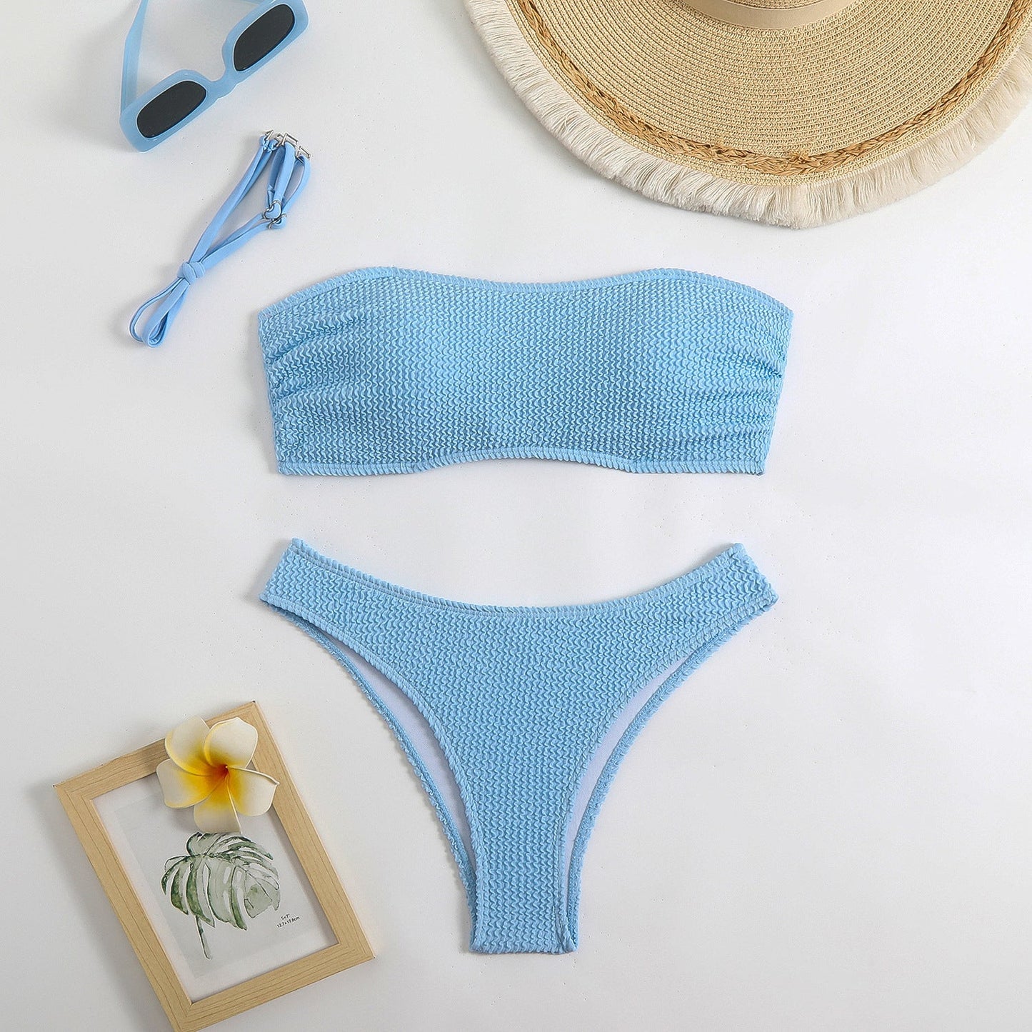 Haut de bikini bandeau structuré de coupe classique pour femme par berg-feldt