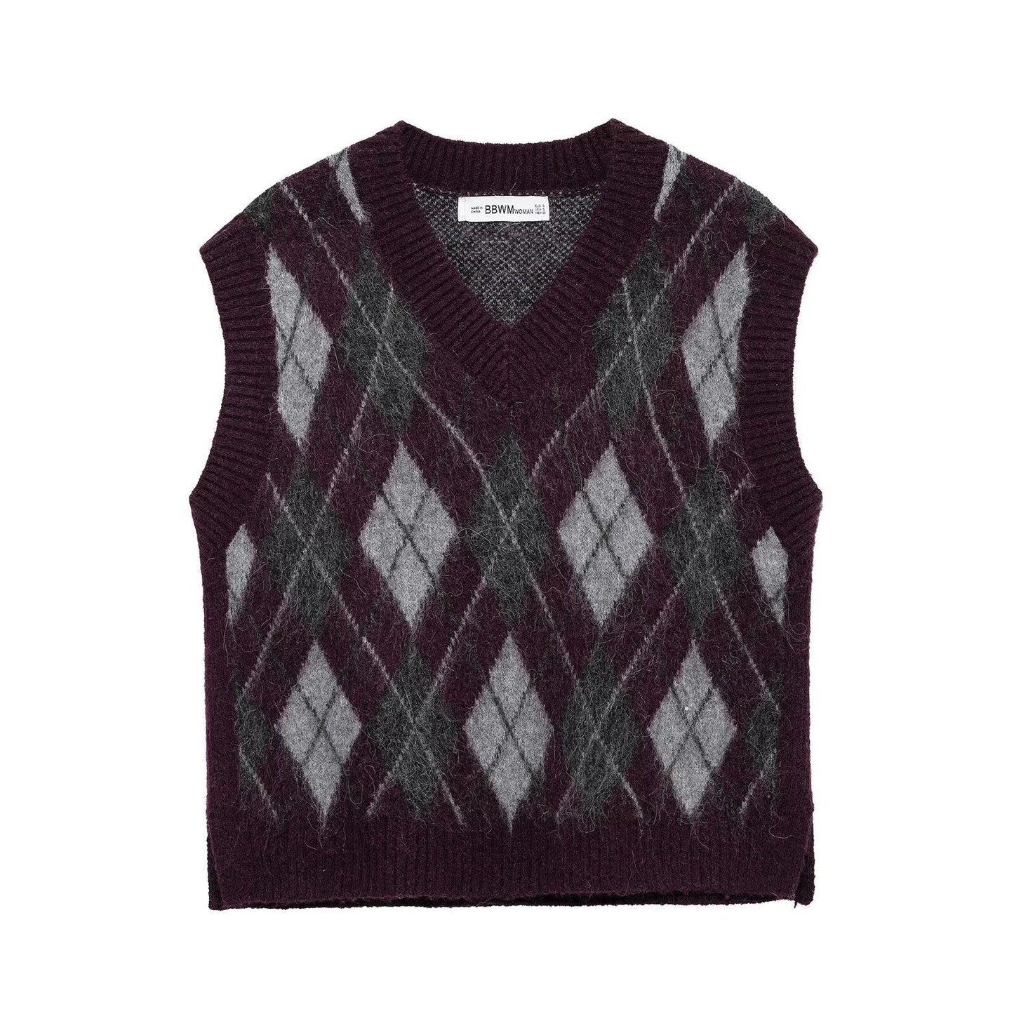 Gilet en maille jacquard Argyle pour femme Berg-Feldt