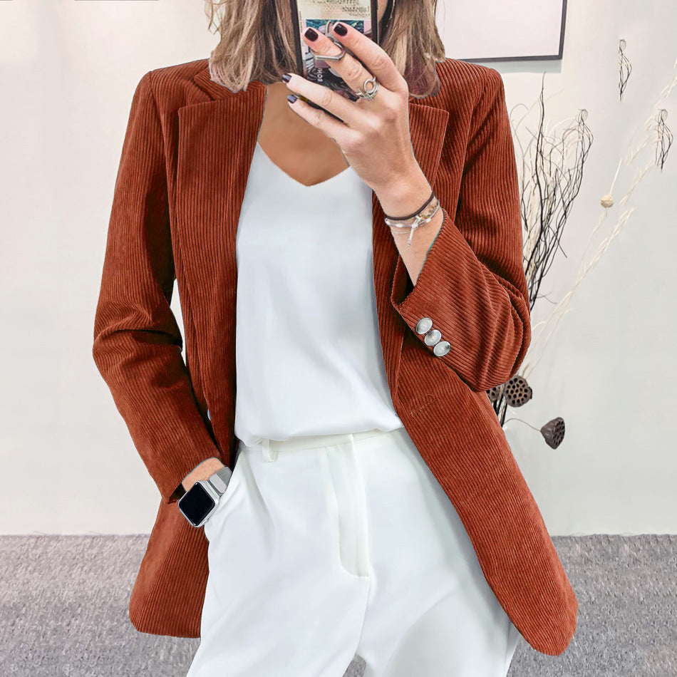 Blazer élégant femme à rayures verticales, coupe ajustée Berg-Feldt